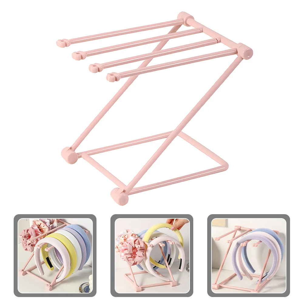 

Folding Hair Hoops Rack Headband Organizer Adjustable Stand for Women Practical Storage Display of Accessories
