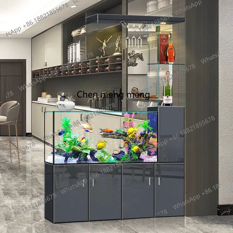 

Fish tank intelligent entrance landscape side filter small integrated water-free aquarium living room partition household