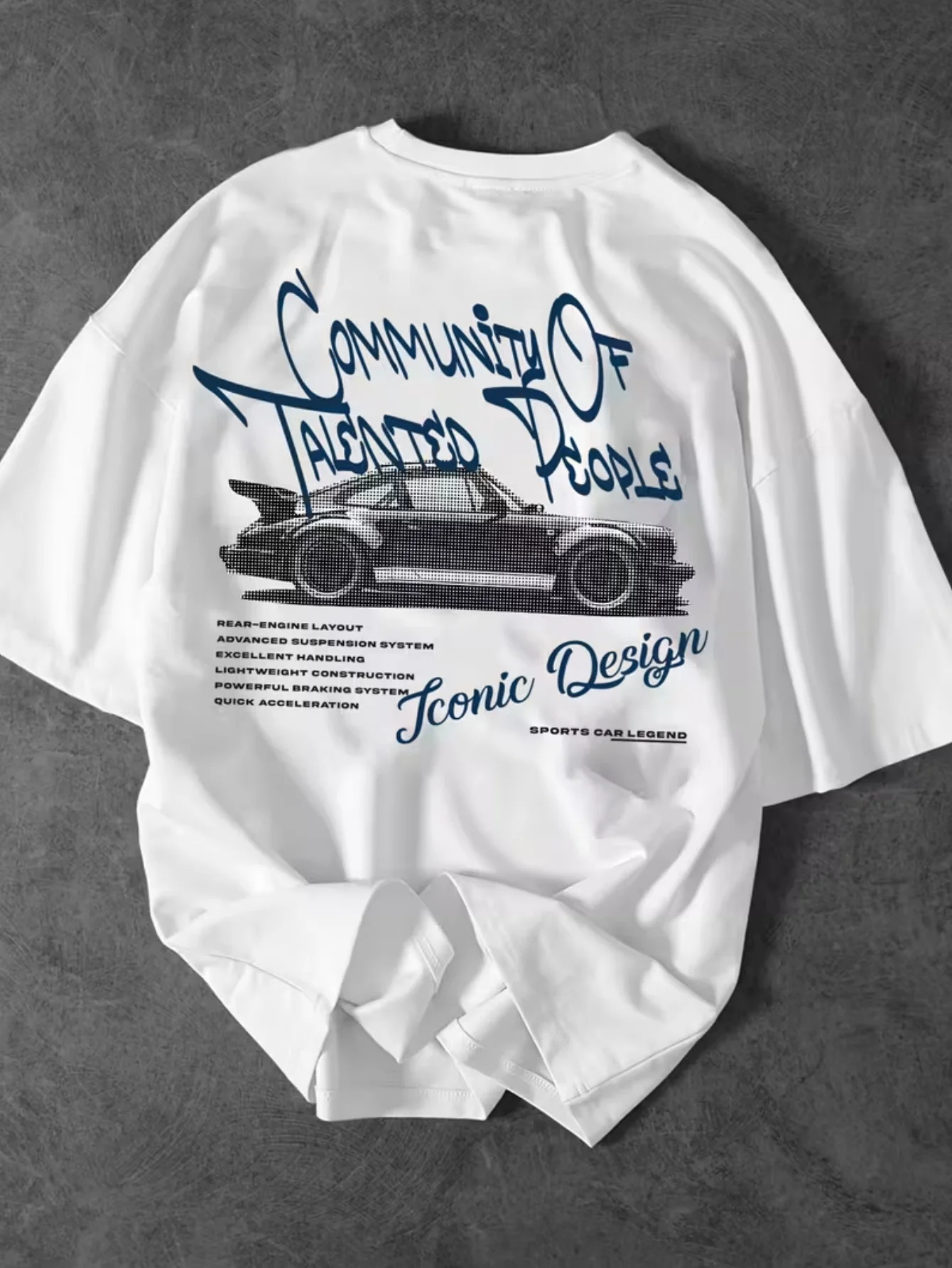 T-shirt graphique Community of Talented People pour hommes - Haut à manches courtes de style urbain rétro avec imprimé Vibrant Talented People S