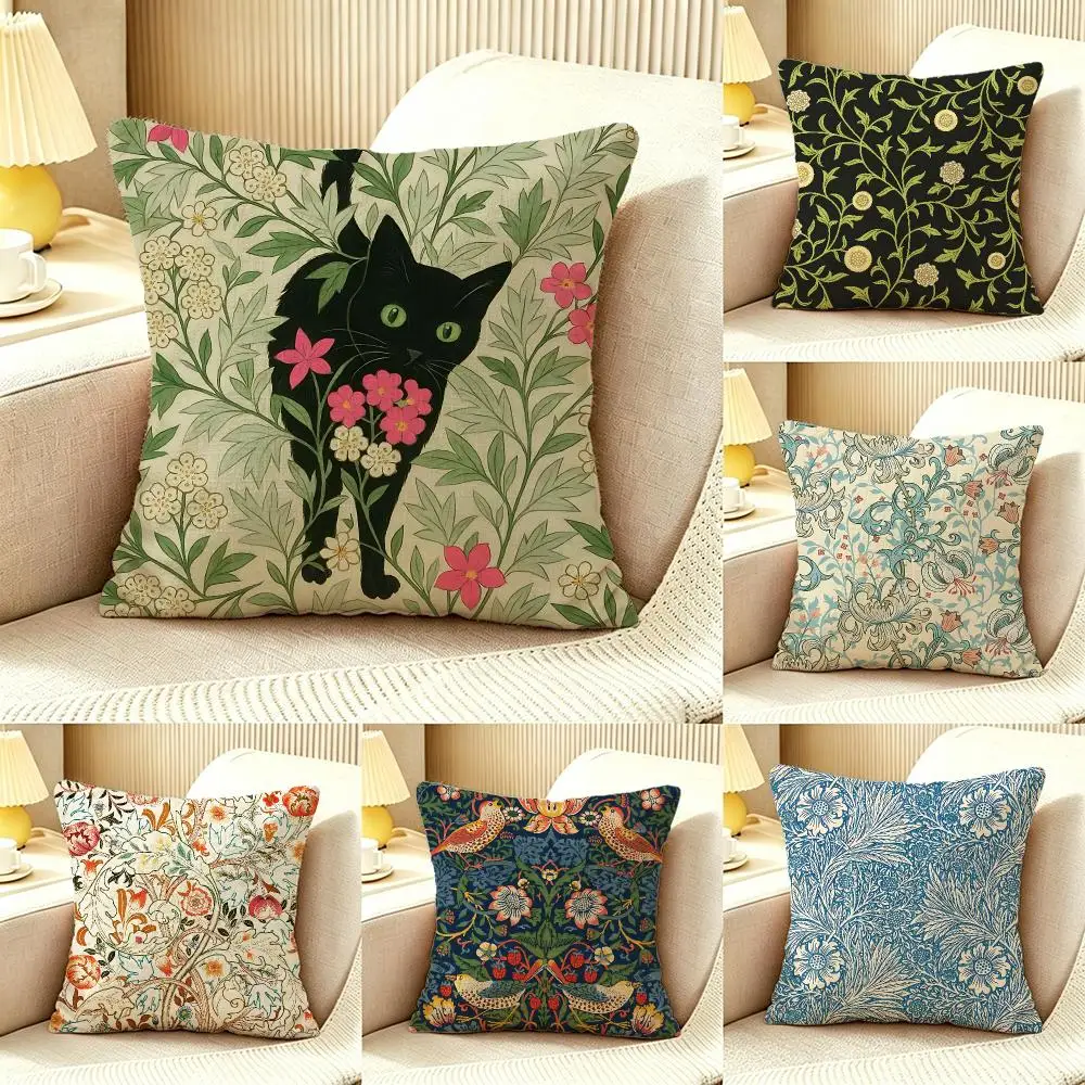 Artist William Morris Cushion Cover Pillow Cover Nordic Minimalist Throw DoubleSided Print Cushion Case for Sofa Bedroom Decor