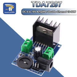 1Pcs Audio Power Amplifier board DC 6 to 18V TDA7297 Module Double Channel 10-50W Wholesale