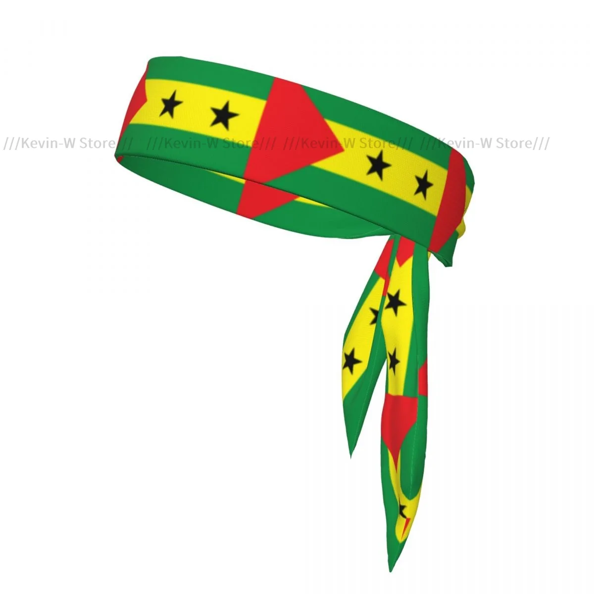 Tie Headbands Sao Tome And Principe Flag Sports Head Band Athletic Sweatband Bandana Sweat Wicking