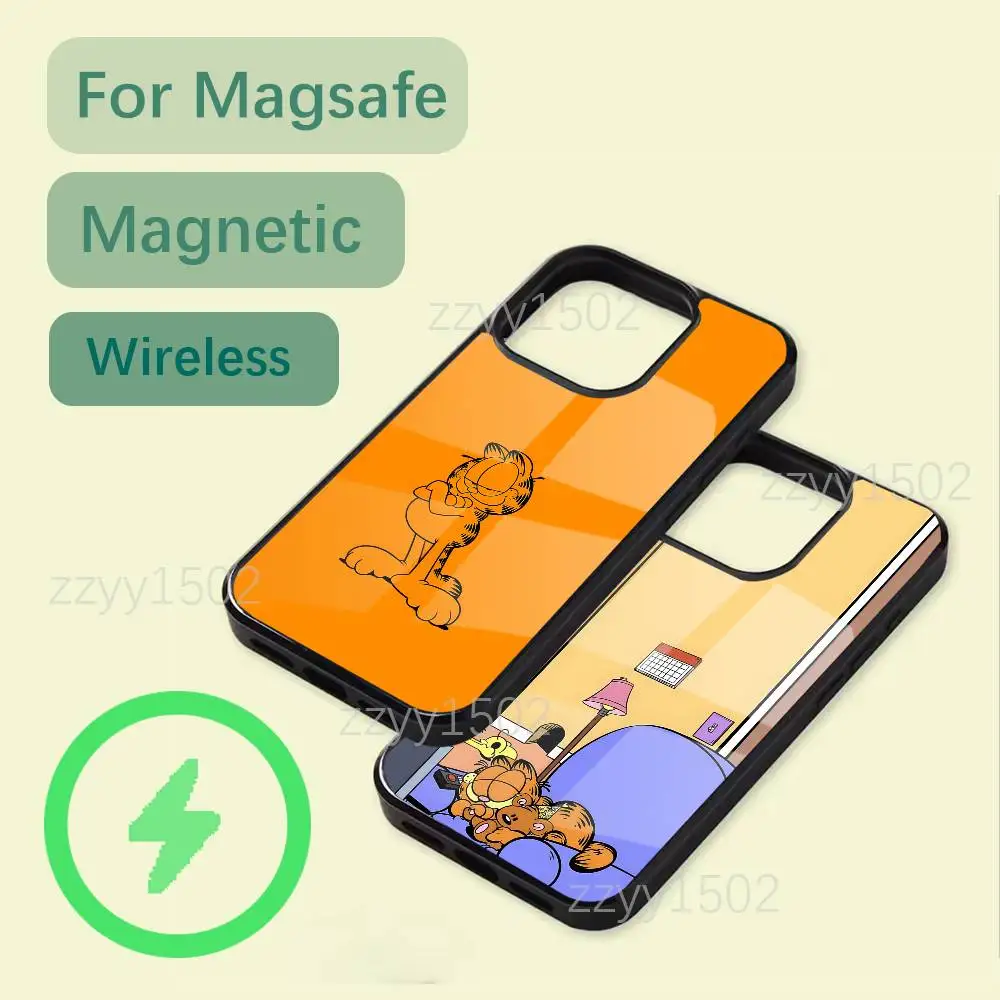 

Cute Cat G-GarfieldS Phone Case For iPhone 17,16,15,14,13,12,11,Pro,Max,Plus,Mini,SE4,E Magsafe Wireless Charging