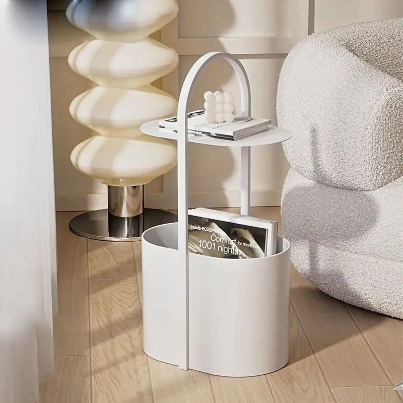 

Современный круглый стол, простая прикроватная тумбочка для хранения, мобильный балкон, креативная полка для гостиной, Интернет-спальня знаменитостей