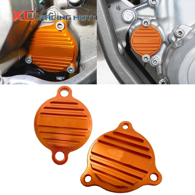 

CNC Motorcycle Oil Pump Cover Oil Filter Guard Cap For KTM SXF XCF EXCF XCW SMR Husqvarna FC FE FS FX 250 350 400 450 500 530