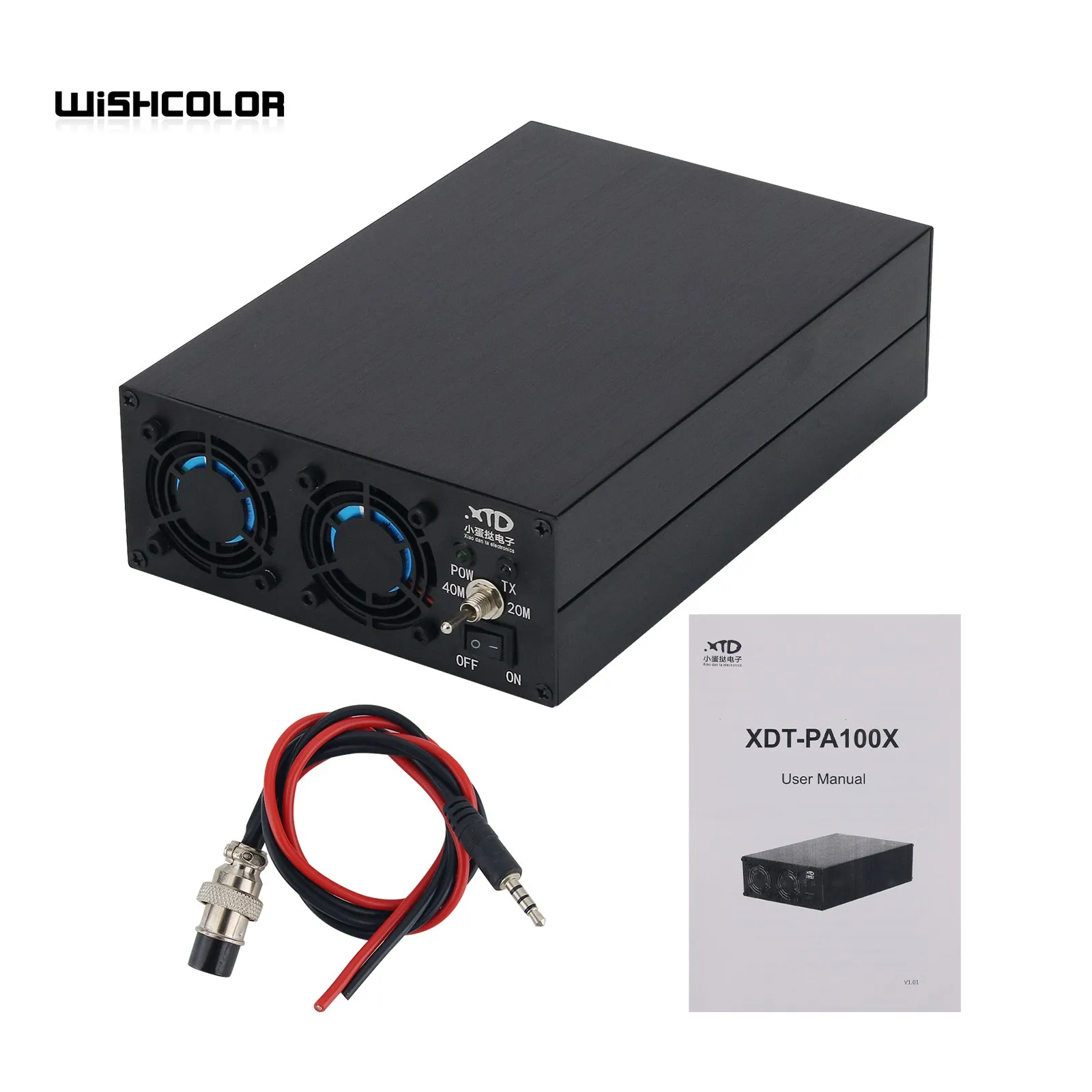 WishColor XDT-PA100X 120W 1.8MHz-30MHz Shortwave Power Amplifier with 3pcs Low-pass Filter for X6100 Radio