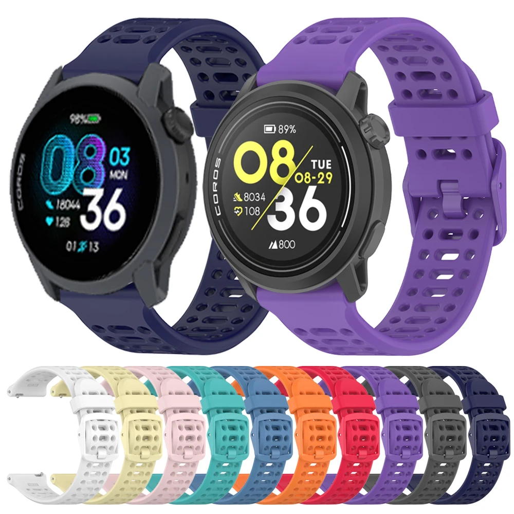 20/22mm Silikonarmband für COROS PACE 4 Sportarmband für COROS APEX 4 2 Pro 46 42mm/PACE 3 2 pro Ersetzen Sie das atmungsaktive Armband