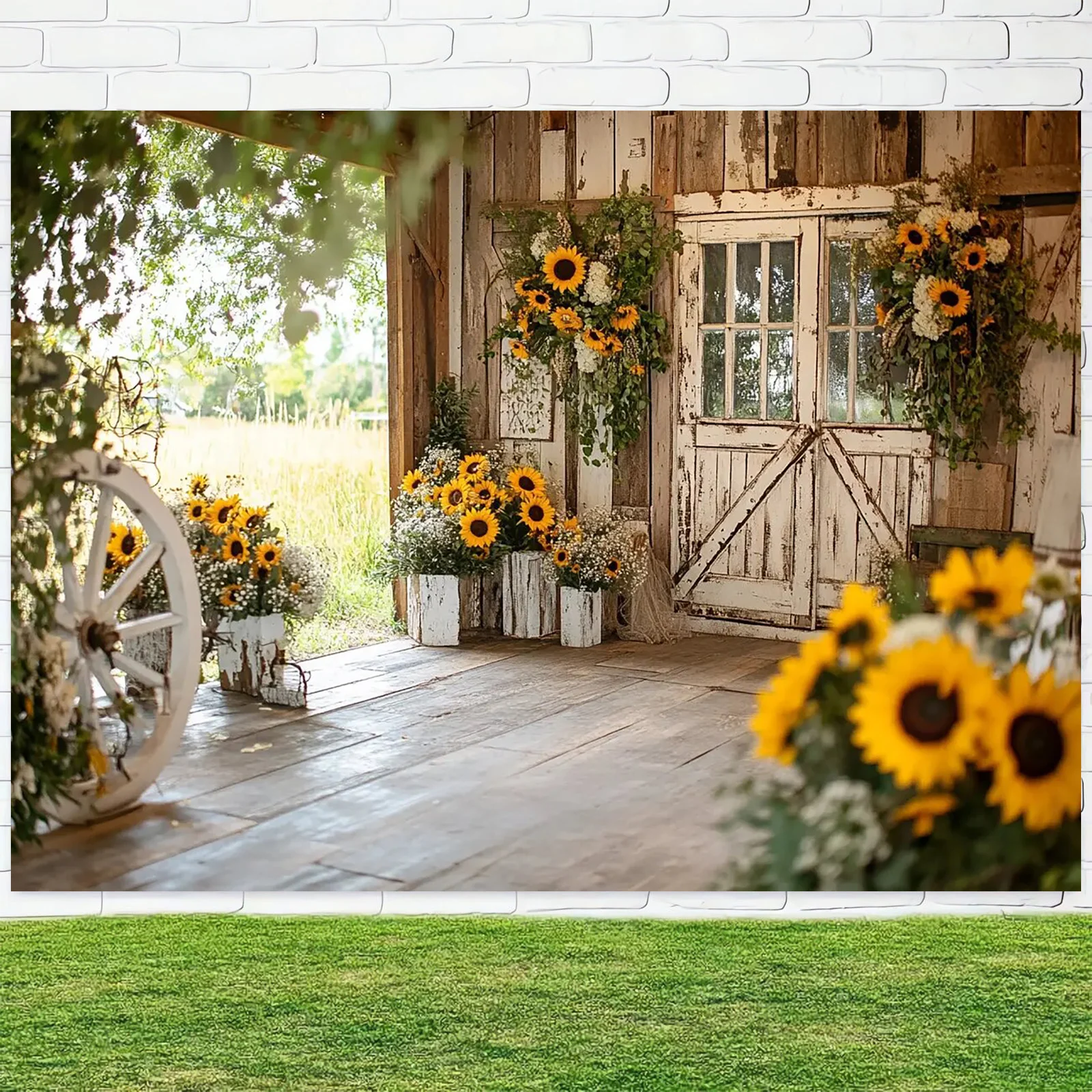 Toile de fond rustique de jard - Wedding Ceremony Supply avis et prix