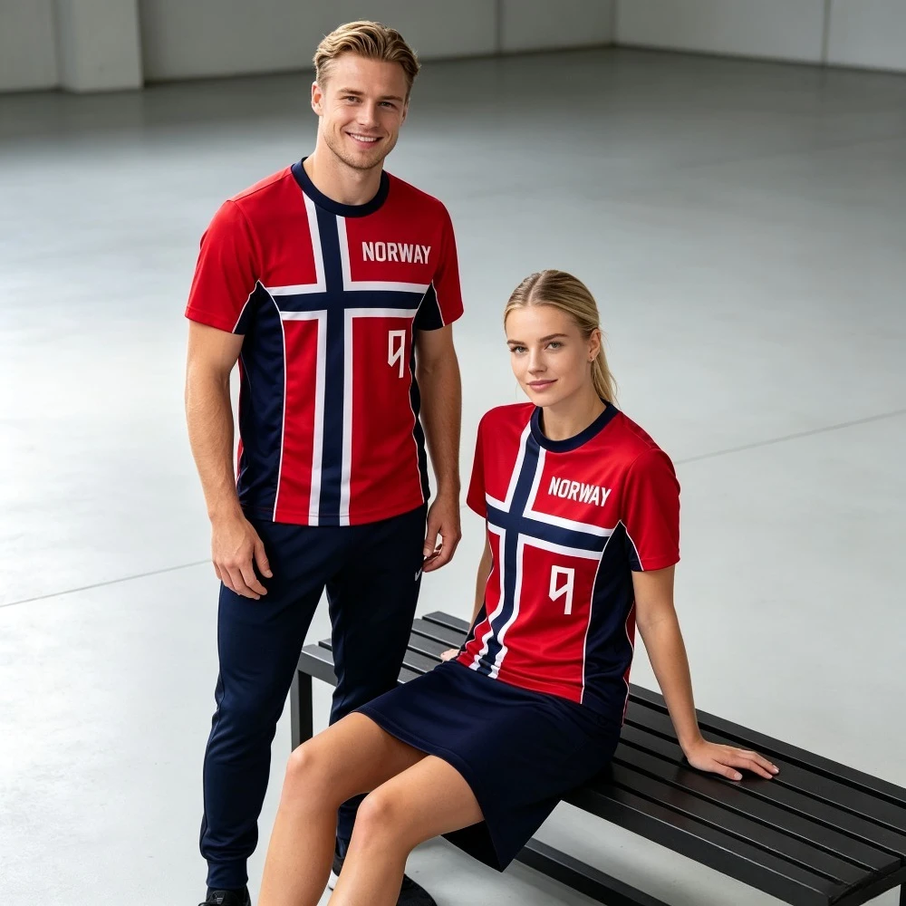 Norway Number 9 HAALAND Jersey Football Tee O-neck Short Sleeve Loose Male T-shirt Streetwear Unisex Graphic Print T shirts