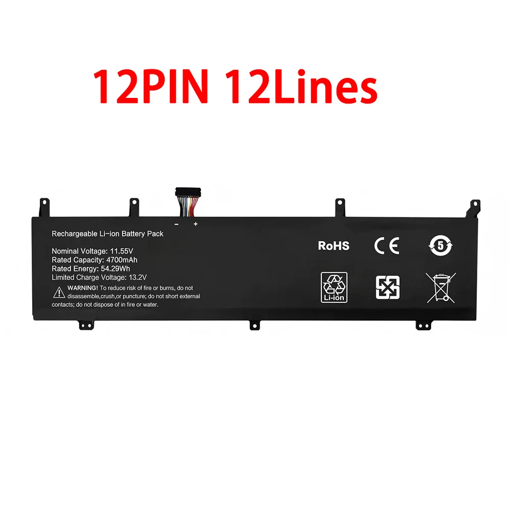 Laptop Battery For Ninkear A15 Pro 11.55V 4700mAh 54.29Wh 12PIN 12Lines New