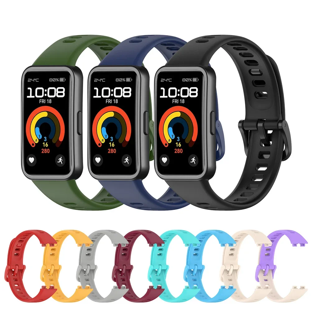 

Мягкий силиконовый ремешок для Huawei Band 8 9, NFC, сменный ремешок для часов Huawei Band 9 8, дышащий спортивный браслет