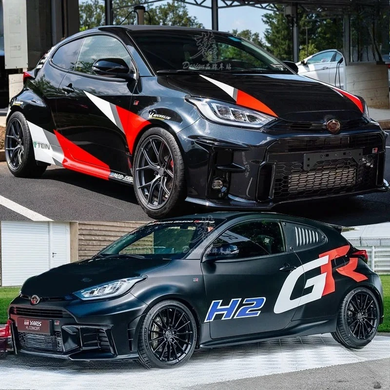 

Виниловая наклейка для автомобиля, модное спортивное гоночное украшение, аксессуары на заказ для Toyota YARIS GR