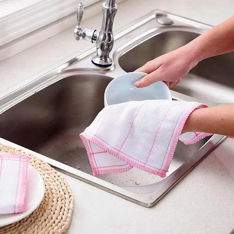 Dish Cloths For Washing Dishes Reusable Kitchen Dish Towels 30x30cm Absorbent Cleaning Cloths For Kitchen Counters Washing