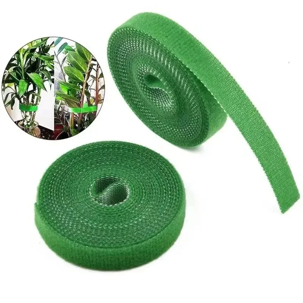 Nylon Plant Stretch Width 12mm Vine Fixing Strap Adjustable Green Fastener Tape Bamboo Rattan Wrap Support Garden Accessories