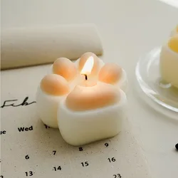 1pc Handmade 3D Panda Claw Silicone Candle and Cake Mold - Aroma Wax Material