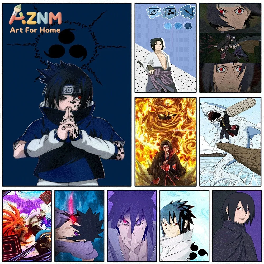 Popular Ninja Anime Character Canvas Wall Art Print Unframed Canvas Painting Home Decor Poster for Bedroom Living Room Wonderf