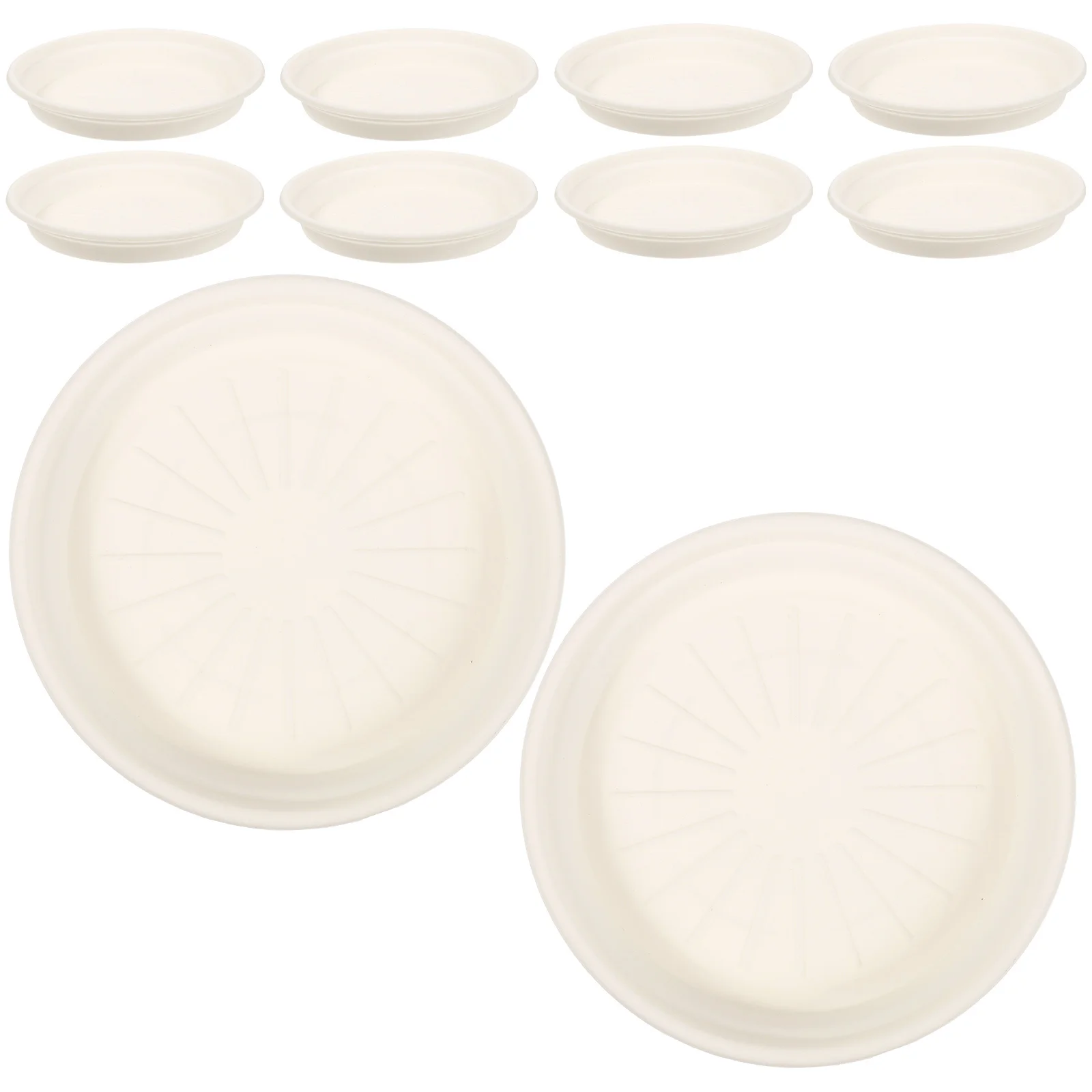 

10Pcs Round Plant Saucers Heavy Duty Plastic Planter Drip Trays for Indoor Outdoor Flower Pot Gardening Flower Pot Trays