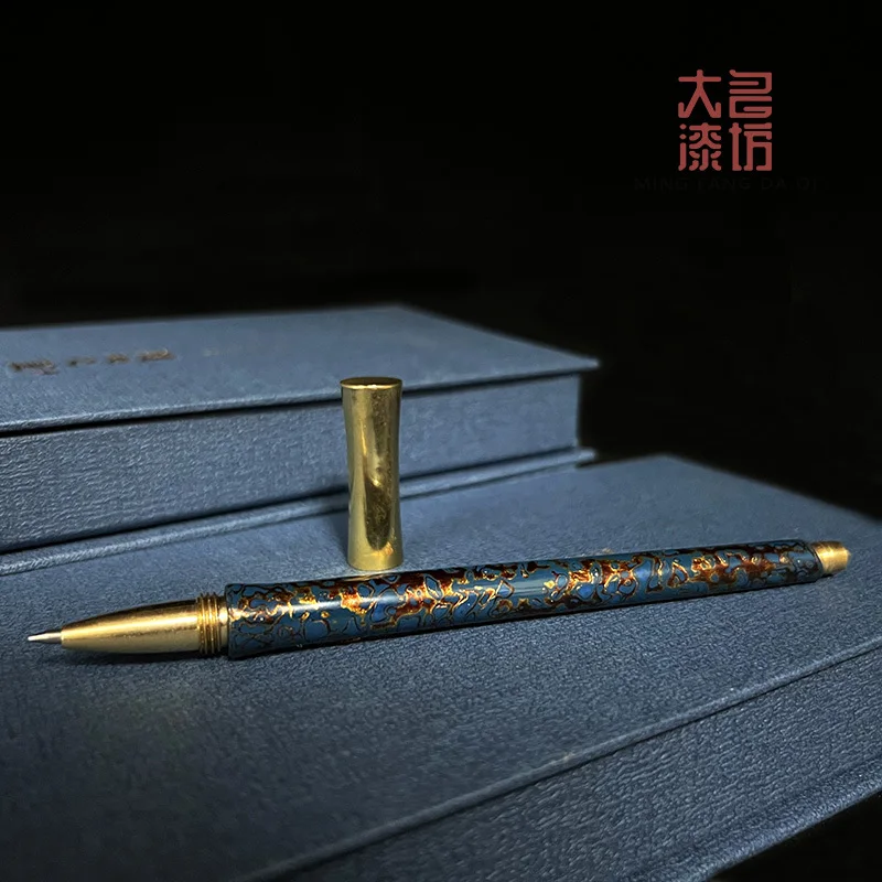 

Large Lacquer Signature Pen, High-end Writing Pen, Copper, Ebony Wood, Non Genetic Traditional Handicraft, Chinese Style
