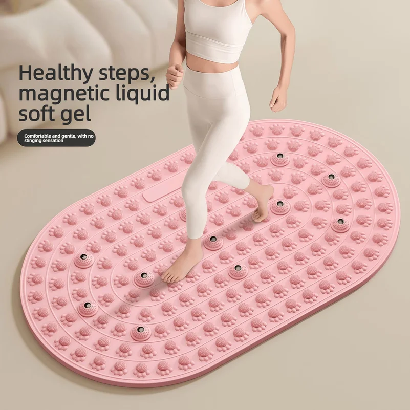 Liquid silicone foot massage pad for slow-paced running, featuring acupressure points on the sole of the foot