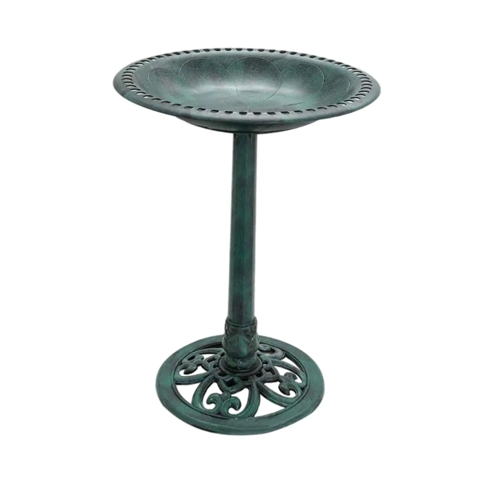 28 Inch Garden Bird Bath Outdoor Decor ABS Plastic Pedestal Birdbaths for Backyard and Patio Water Feature