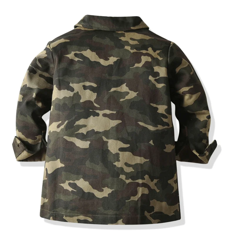 Fashion Baby Boys Cotton Denim Coat Infant Toddler Child Camouflage Jean Jacket Spring Autumn Casual Baby Outwear Clothes 1-7Y