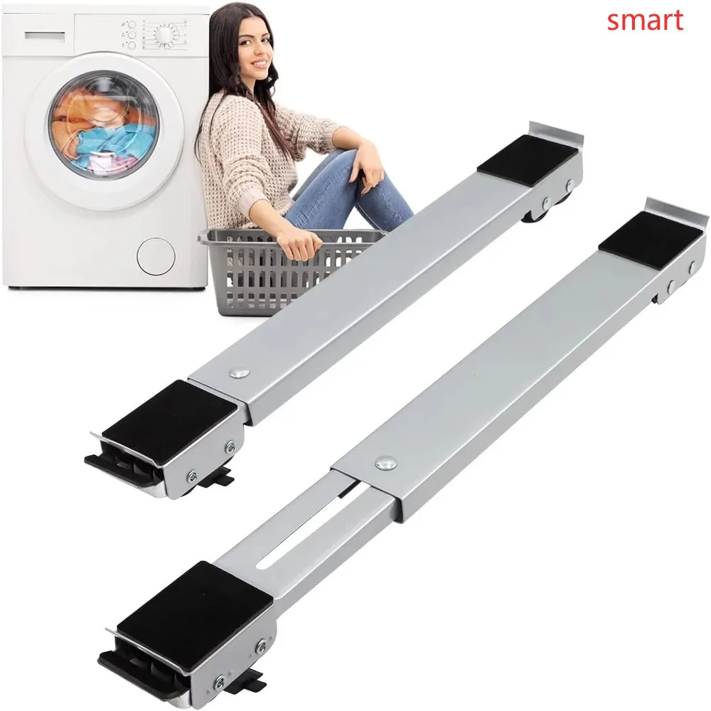2PCS 24 Wheel Washing Machine Base Holder Adjustable Movable Refrigerator Universal Wheels 360° Rotation Furniture Moving Tools