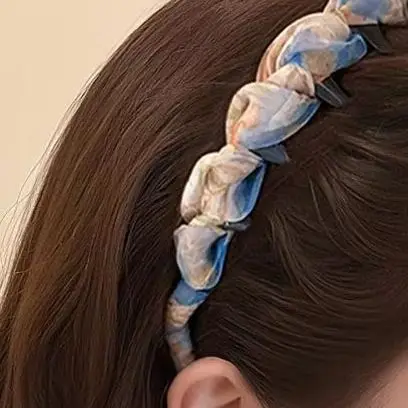 التدرج مطوي شبكة العصابات الشعر للنساء الفتيات موجة الأسنان عدم الانزلاق هيرباند الشعر عقد حلية غسل أغطية الرأس اكسسوارات للشعر
