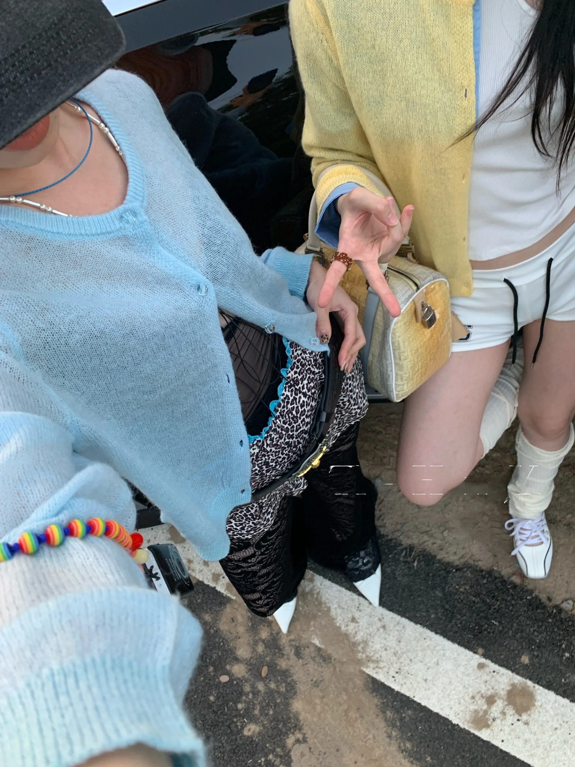 

the Hang Autumn New Sle Trendy Design All-Match round Ne Open Cardigan Knitted Sweater Two Colors Women's Jaet