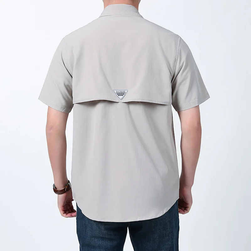 Summer Quick-Dry Lightweight Loose Short Sleeve Military Shirt Men's Casual Top