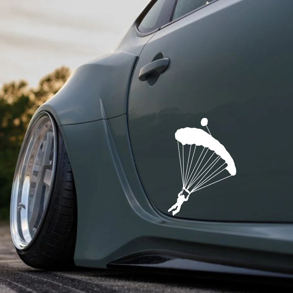 Skydiver Parachute Extreme Sport Waterproof Vinyl Sticker Scratch Resistant Decal For Car Window Motorcycle Decor
