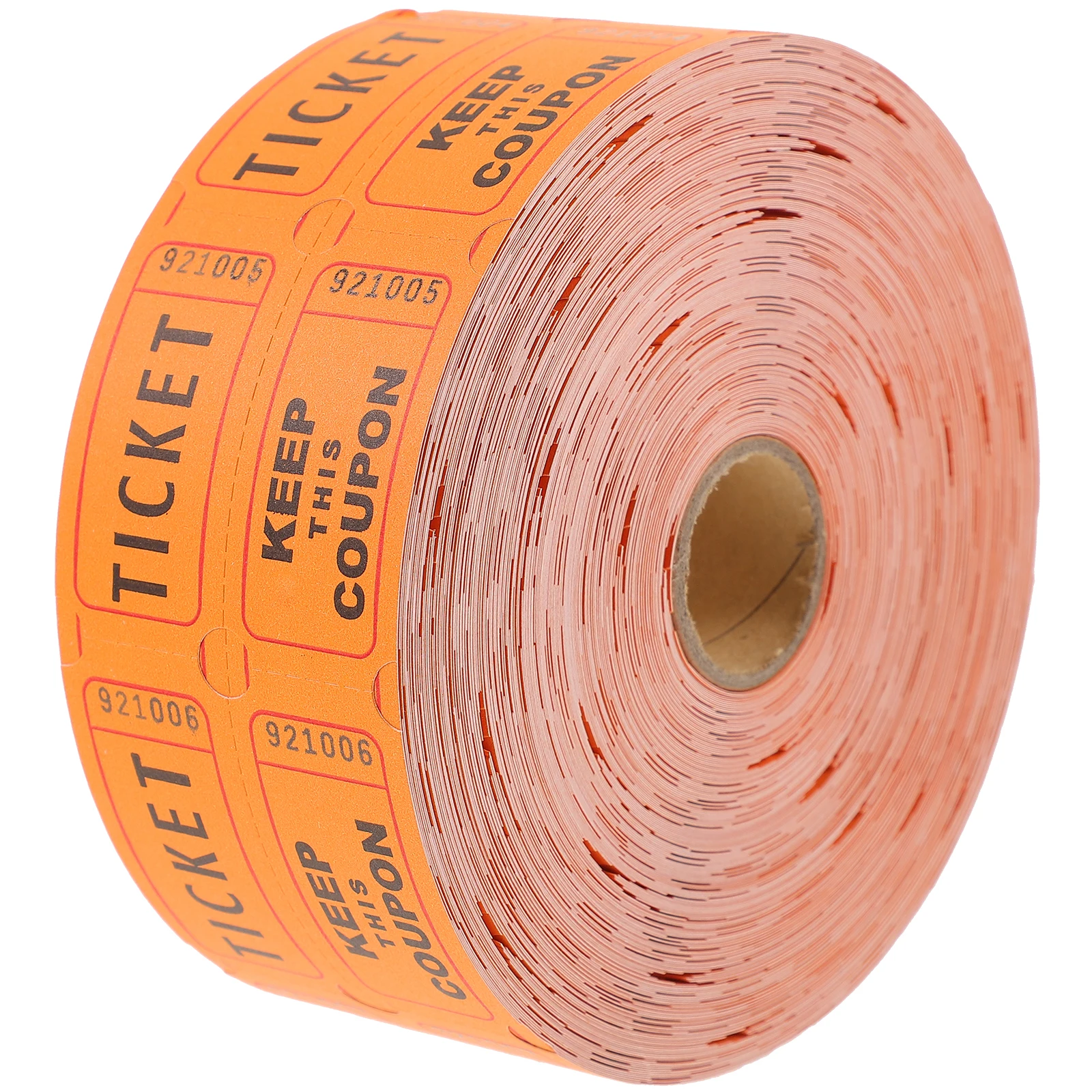 

1000pc Lottery Raffle Event Concert Tickets Orange Stub Prize Game Vouchers Labels Ticket Rolls Home Supplies