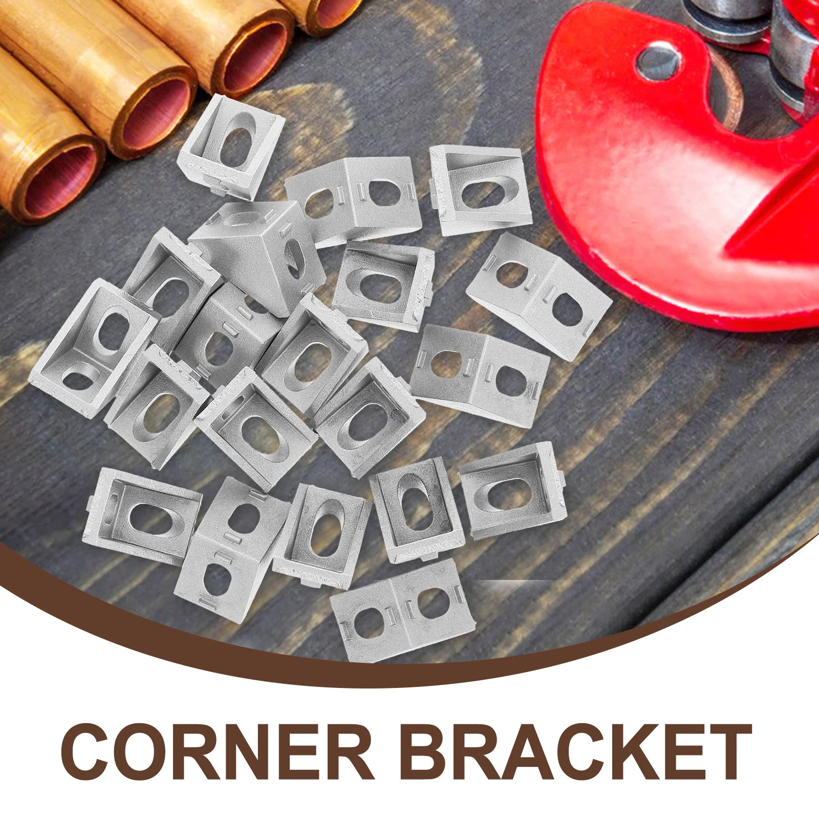 

20Pcs Aluminum Corner Bracket 2x2x2cm 2020 Heavy Duty 90 Degree Connector for 20mm Aluminum Extrusion Cnc Router Frame Robotics