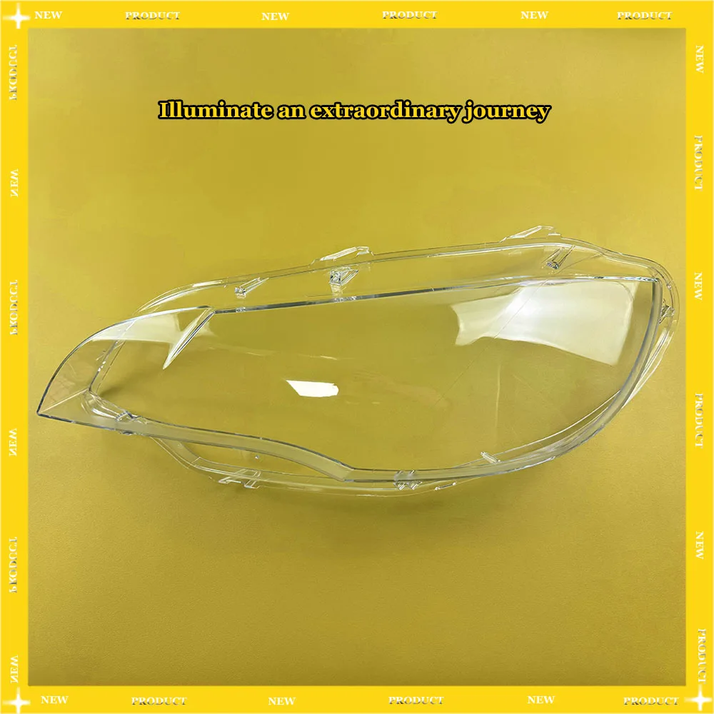 سيارة استبدال الجبهة زجاج عدسة غطاء مصباح قذيفة لسيارات BMW X6 E71 2008-2014 حافظة خفيفة شفافة غطاء المصباح #2