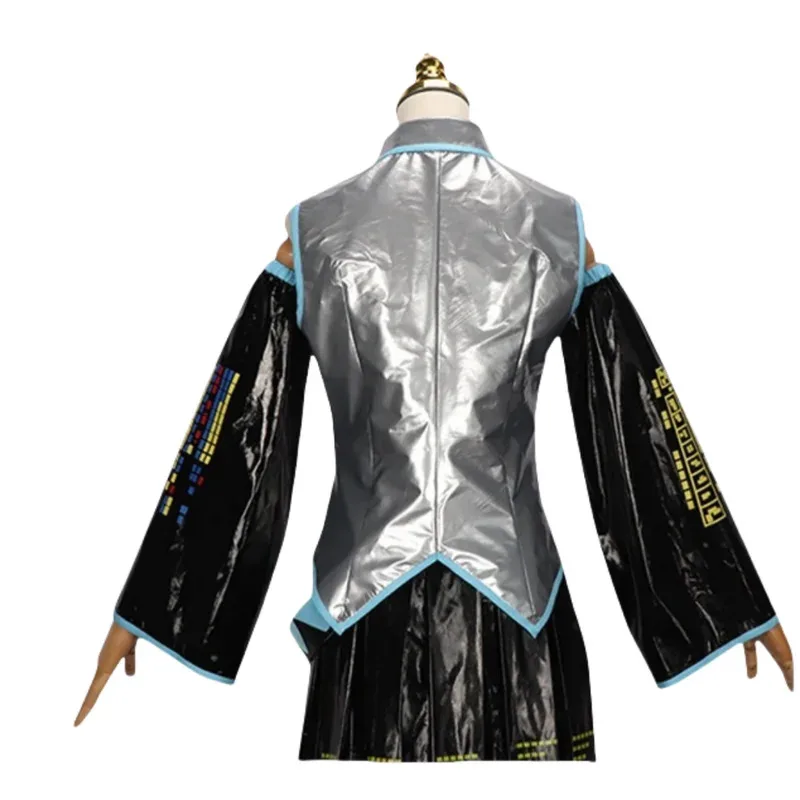 Anime vocaloid cosplay hatsune miku vocaloid vestido de empregada miku roupas cosplay festa de natal halloweencosplay peruca conjunto completo pano