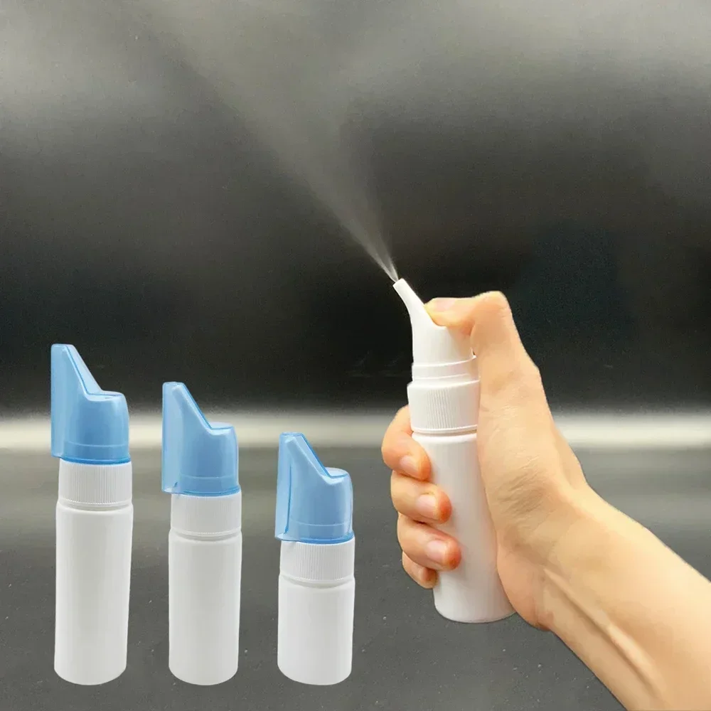 Irrigador Nasal, limpiador de lavado de nariz, botella de agua pulverizada, atomizador de niebla fina, contenedor vacío de líquido portátil para viajar
