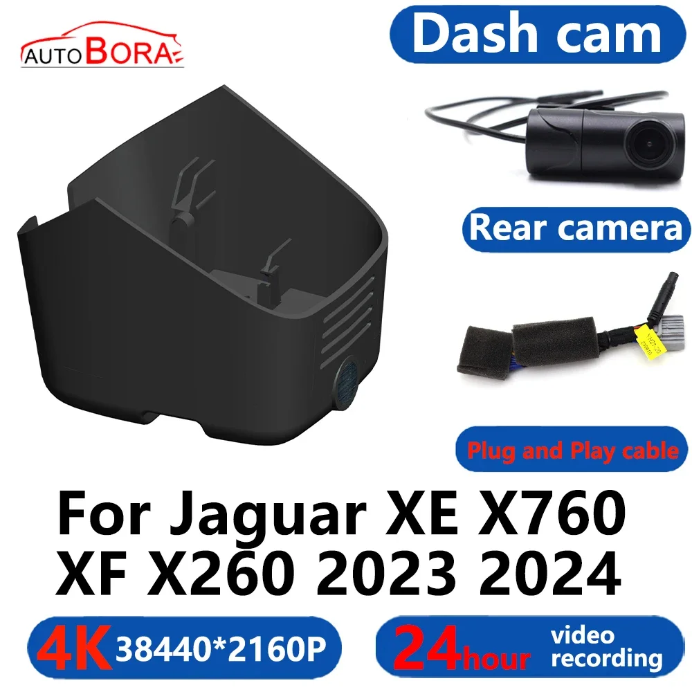 

AutoBora 4K Wifi 3840*2160 Car DVR Dash Cam Camera 24H Video Monitor Jaguar XE X760 XF X260 2023 2024