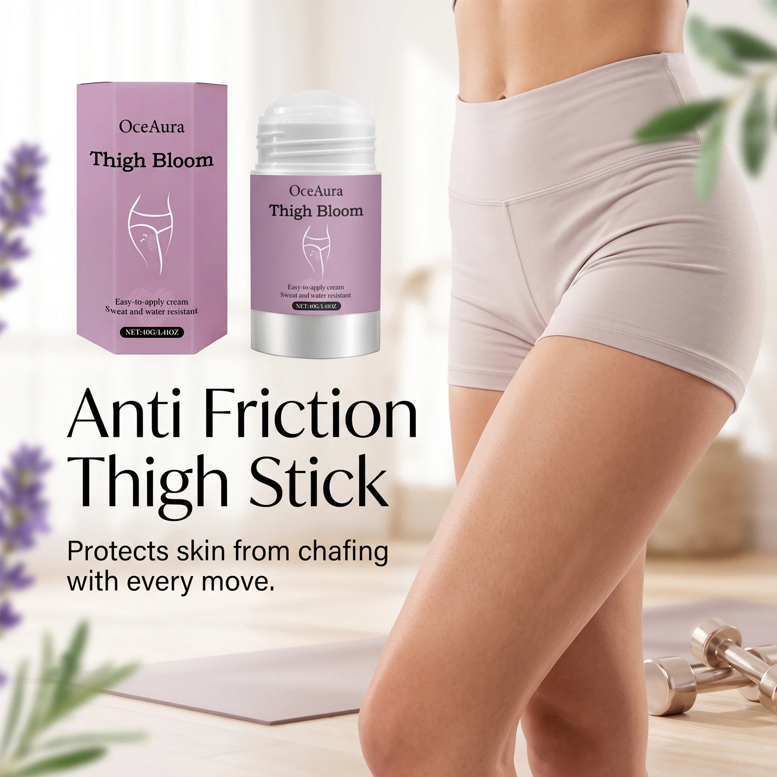 Thigh Anti-Friction Stick Sweat Waterproof Inner Thigh Friction Prevention Balm Relieve Friction Red Raw Skin Daily Walking Care