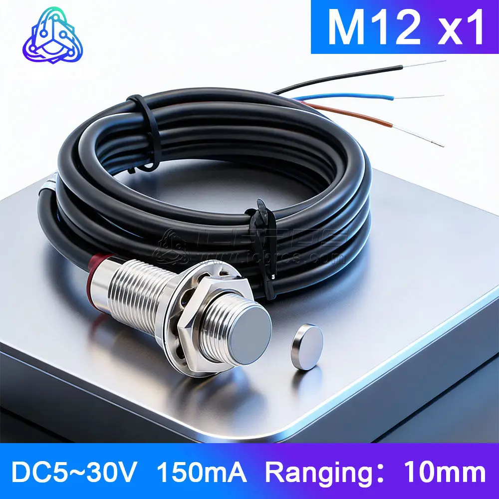 Hall Sensor NJK-5002C CHE12-10NA-H710 Three Wire NPN Normally Open Distance 10MM Hall Effect Sensor Proximity Switch