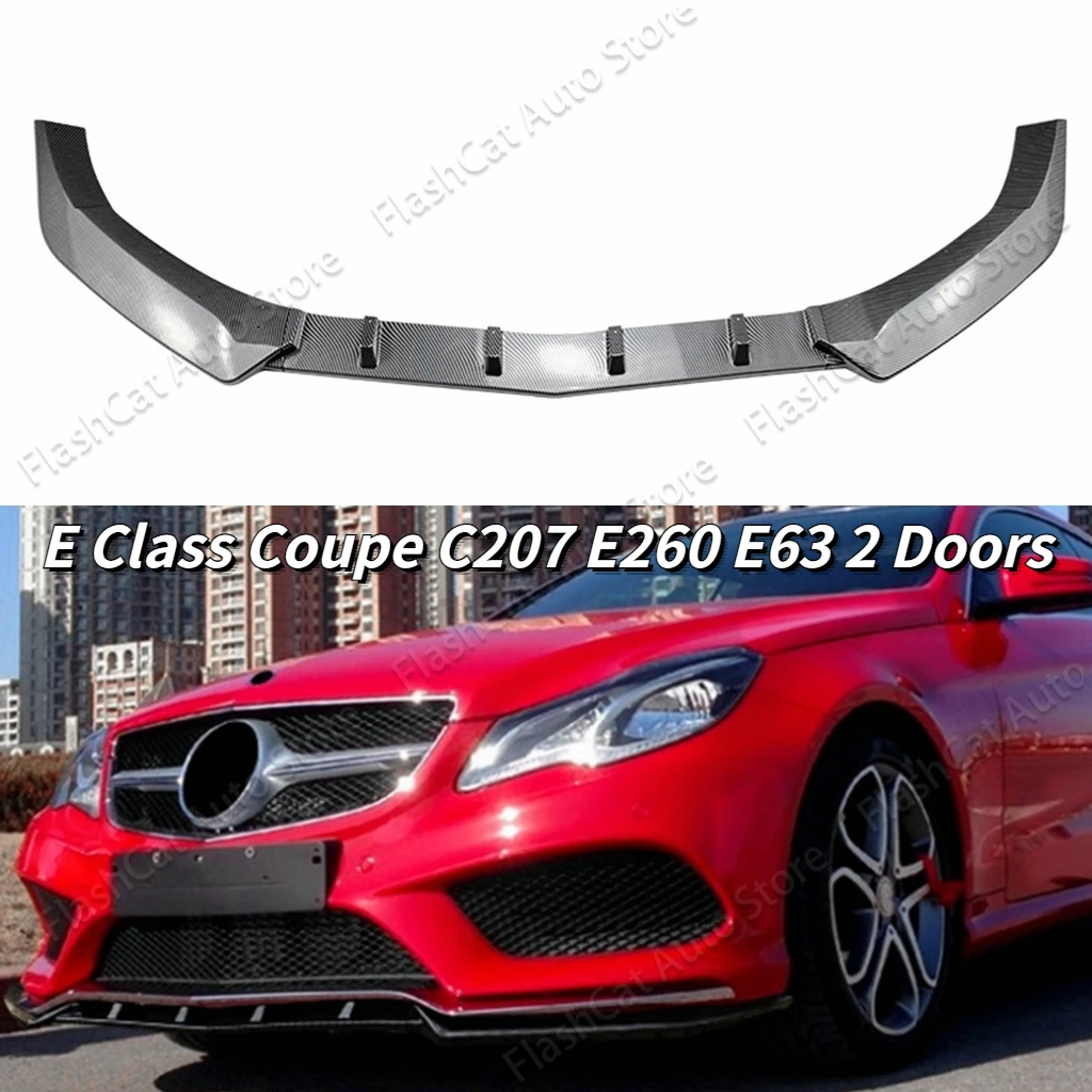 

E Class Coupe C207 Front Bumper Lip Spoiler Diffuser Splitter For Mercedes Benz E200 E260 E63 2 Doors 2013 2014 2015 2016 Trim