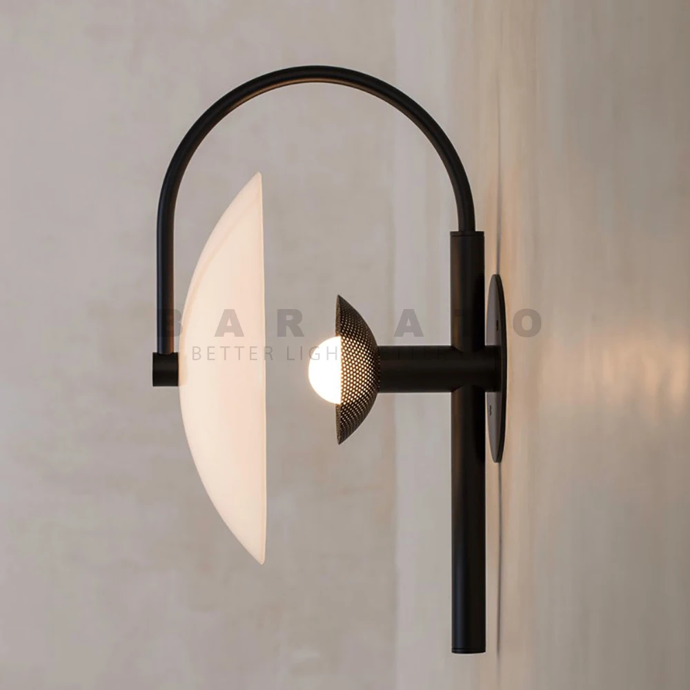 Home Decor LED Wall Lamp 90~260V White Glass Metal Lamps For Bedside Corridor Mirror Side Stairs TV Wall Decorative Wall Light