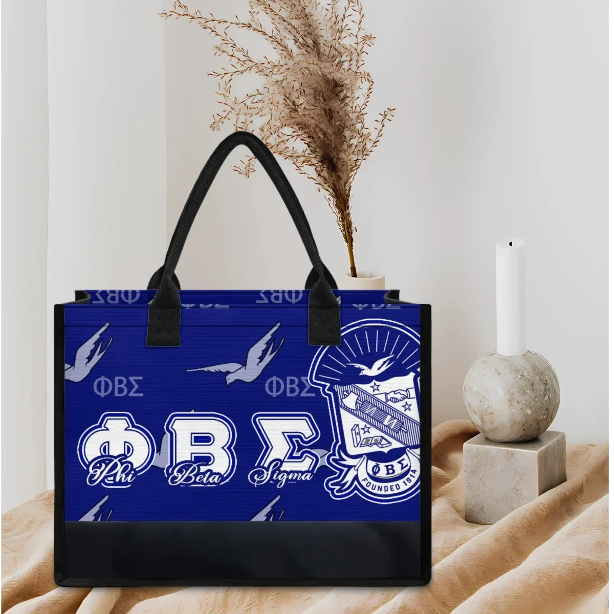 

Подарочная сумка Phi Beta Sigma: Новая модная холщовая сумка-тоут с ручками, портативная элегантная женская сумка для поездок на работу, дорожная сумка через плечо для девушек