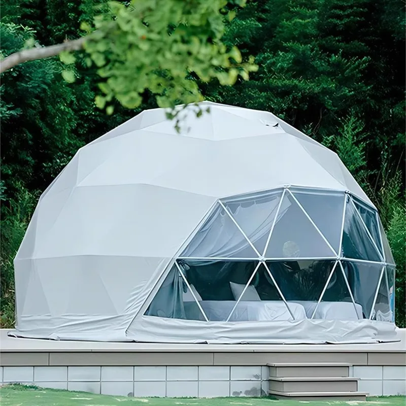 Heavy Duty Steel Frame Geodesic Dome Hotel Tent for Boutique Homestay Expansion and Rural Revitalization Holiday Camps
