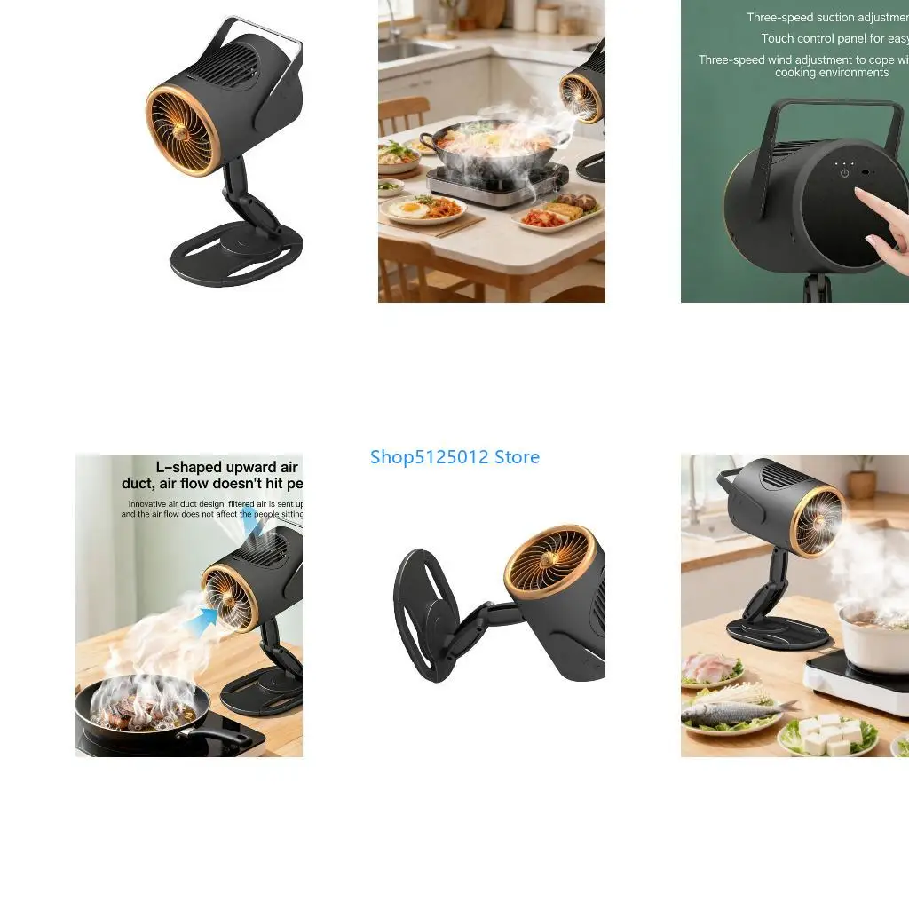 

G8TC Practical Folding Cooking Fan With LED Display And Speed Choices