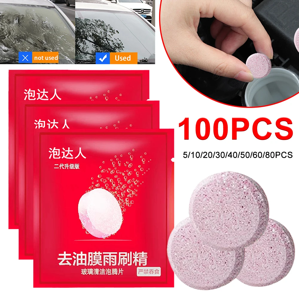 Windscreen Wiper Cleaning Tablets Strong Cleaning Effervescent Tablets Windscreen Wiper Solid Washer Household Cleaning Tablets