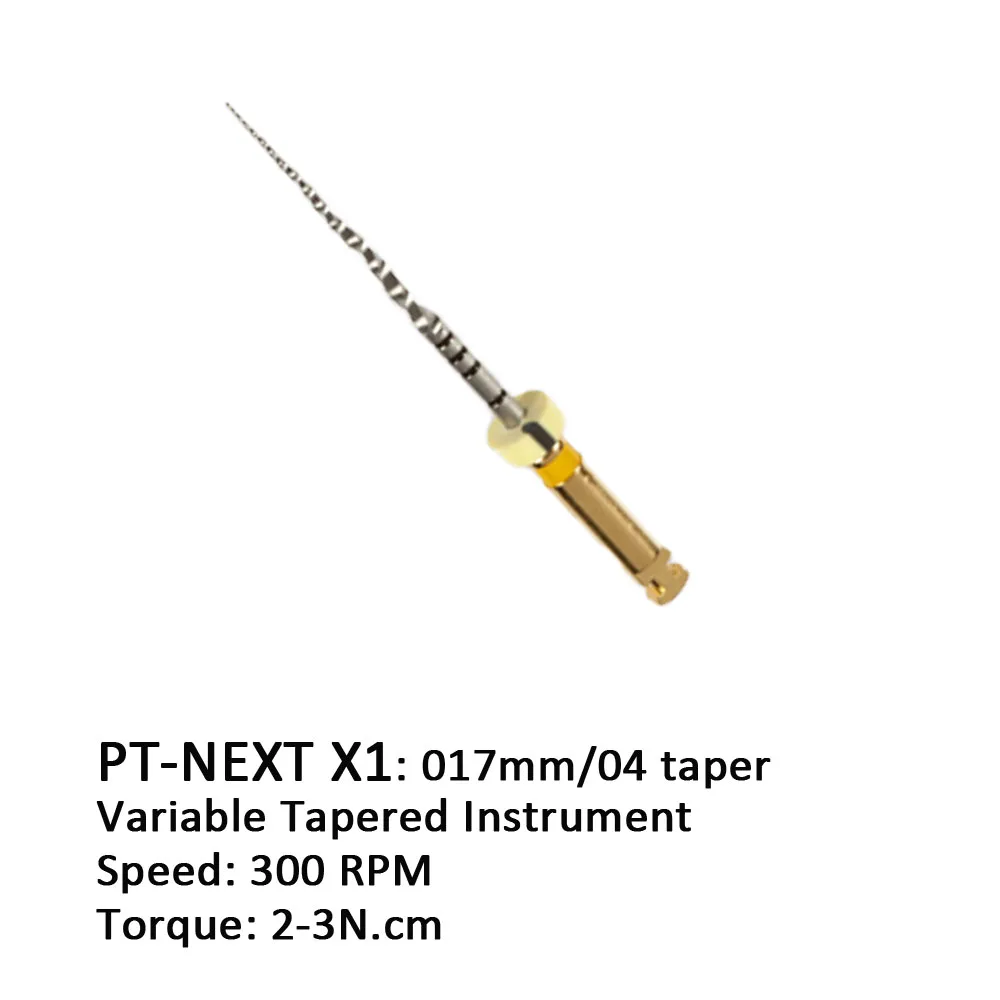 Dental PT-NEXT Variable Tapered Files X1-X5 For Endodontic Treatment 21mm,25mm, 31mm, 1 piece files in box