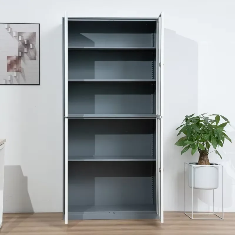 Modern Two-Door Filing Cabinet Home Storage Steel Metal Cupboard Foldable Design for Home Office School Workshop Hospital