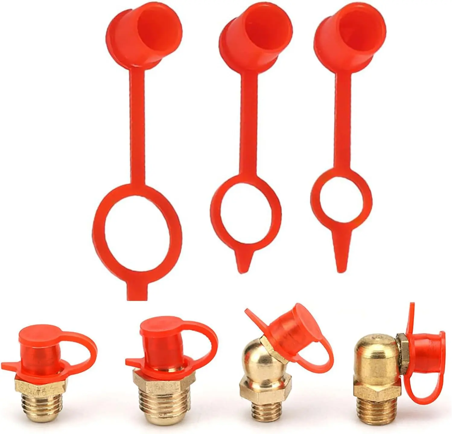 150/300PCS Lubricating Grease Plastic Lubricating Oil Nipple Protective Cap Grease Pacifier Dust Cap M6 M8 M10 Accessories