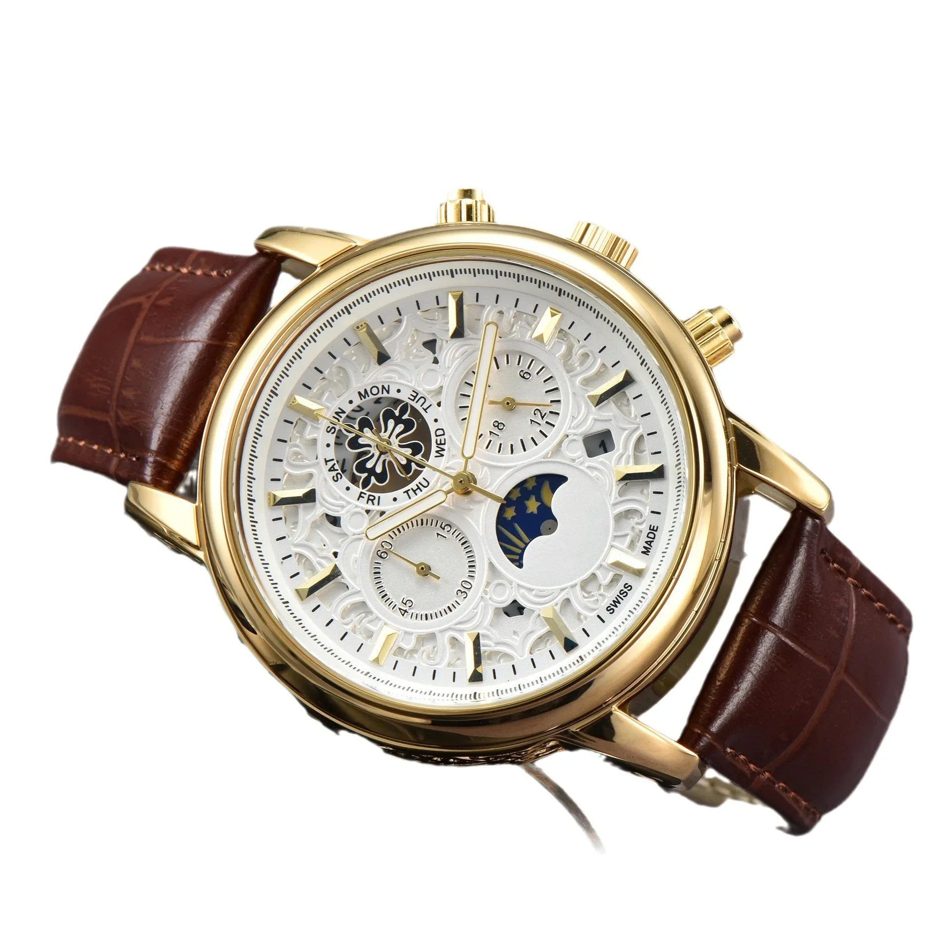 ساعة توربيون فاخرة من أفضل العلامات التجارية للرجال، ساعة عمل عصرية للرجال، كاجوال رياضية مقاومة للماء للرجال، ساعة ميكانيكية أوتوماتيكية #5