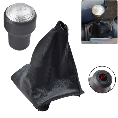 1 Juego de perilla de palanca de cambios Manual de 5 velocidades, juego de polainas para Hyundai/Getz 2002-10, accesorios interiores de coche