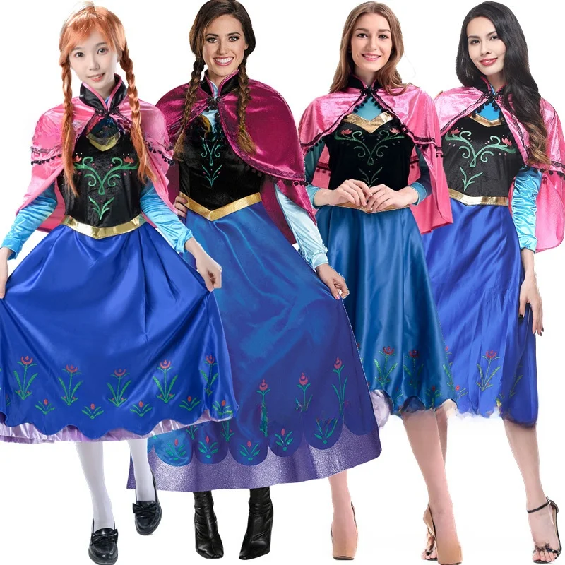 

Взрослый Хэллоуин Косплей Принц Анна Эльза Доктор Костюм Анимационное Бальное Платье Женский Традиционный Этнический Сценический Костюм